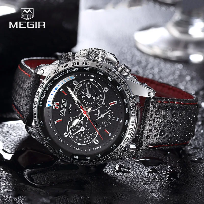 Prix pour 2016 MEGIR Homme Montre Hommes Horloge Montres Hommes Marque De Luxe Hot Top Célèbre Quartz Noir Mâle Sport Hommes Montre-Bracelet Relogio Masculino Prix pour 2016 MEGIR Homme Montre Hommes Horloge Montres Hommes Marque De Luxe Hot Top Célèbre Quartz Noir Mâle Sport Hommes Montre-Bracelet Relogio Masculino