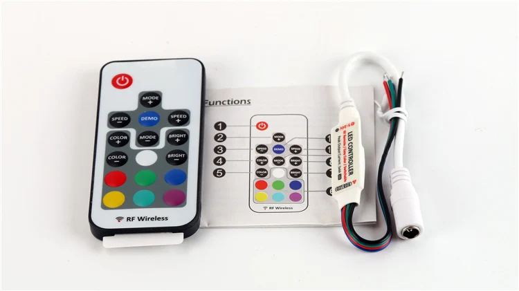 Мини контроллер для светодиодной ленты 5 в пост. Тока 12/24 12 А|mini controller|mini rgb led