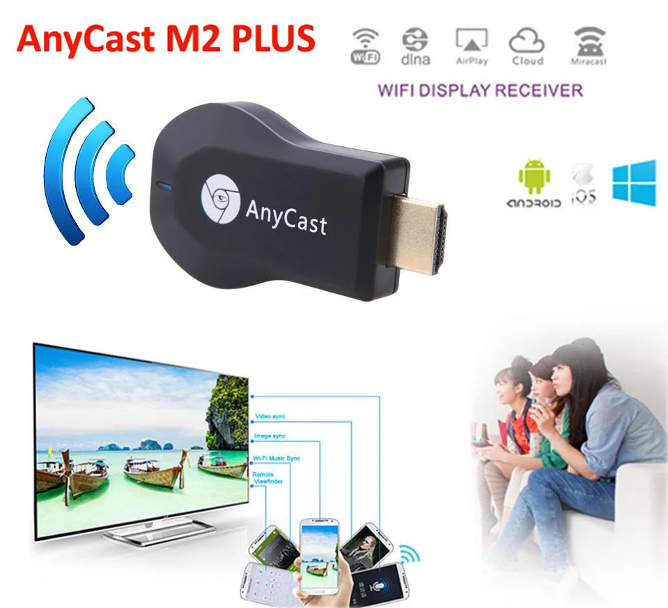 Anycast Ezcast Wecast Mirascreen Wireless Wifi Phone to HDMI TV HDTV Adapter Dongle For iPad iPhone