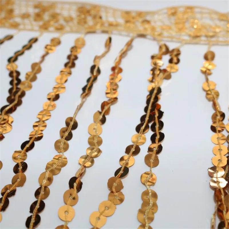 1 ярд золотые блестки 40 см DIY сценический текстиль для одежды латинская кружевная отделка с кисточками бахрома полиэстер линия TL0061