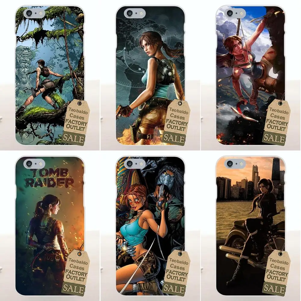ТПУ чехлы накладки для Apple iPhone X 4 4S 5 5C SE 6 6S 7 8 Plus LG G4 G5 G6 K4 K7 K8 K10 Lara Croft Tomb Raider Game Print |