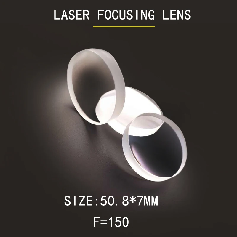 

Weimeng laser focus lens optical equipment 50.8*7mm F=150 H-K9L material 1064AR Plano-convex For Laser Welding Machine