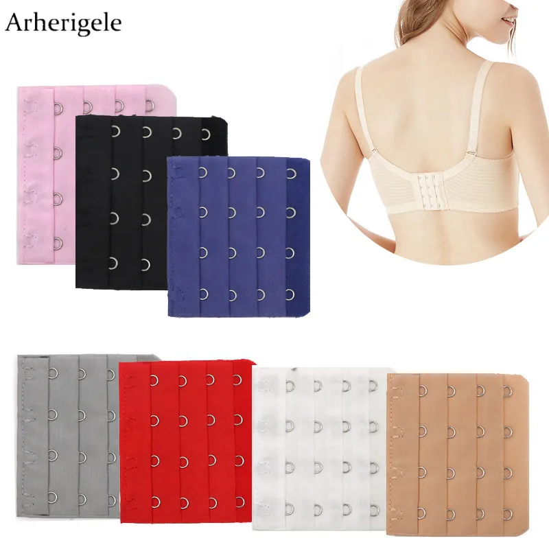 

Arherigele 3pcs Adjustable Bra Straps Extender 4 Rows 4 Hooks Clasp Strap Extension for a Bra Clasp Women Intimates Accessories