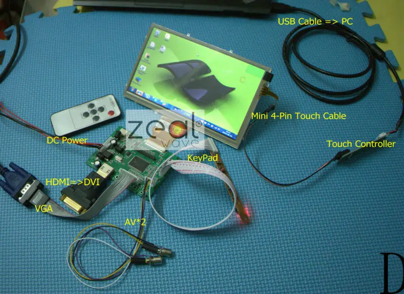 800*480 165*110 мм AT070TN90 7 &quotTFT ЖК модуль + сенсорная панель HDMI и VGA 2AV A/D плата