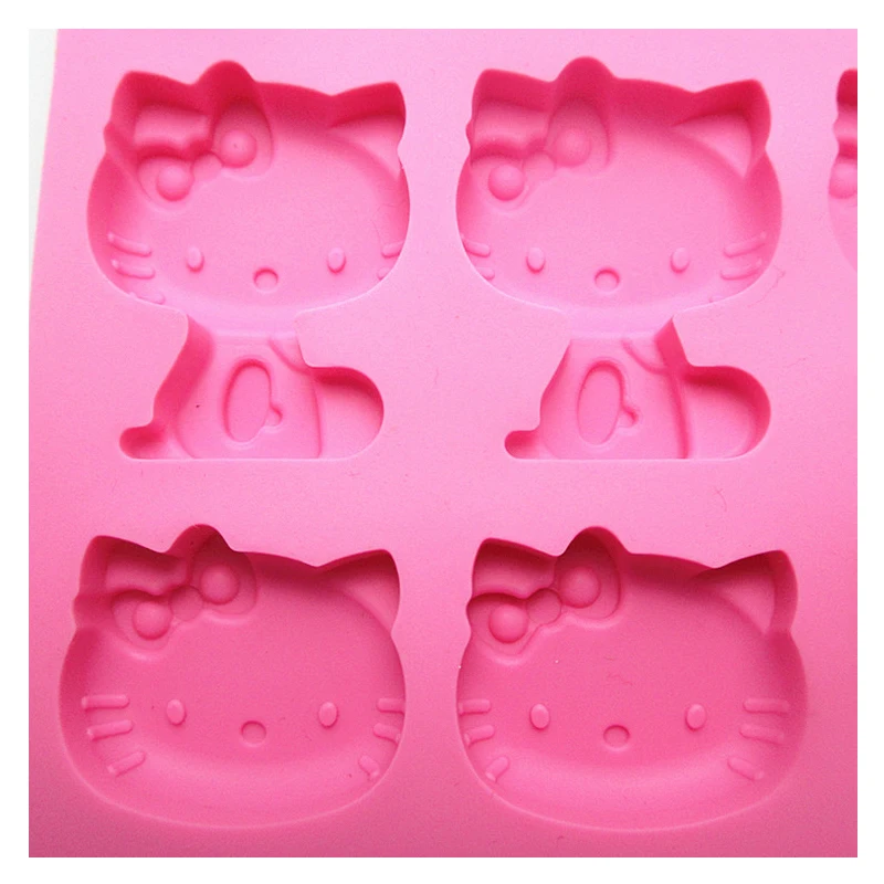 

Hello Kitty Cat Chocolate Mold 15 Even Fondant Silicone Super Cute Cake Baking Decoration Cooking Tools