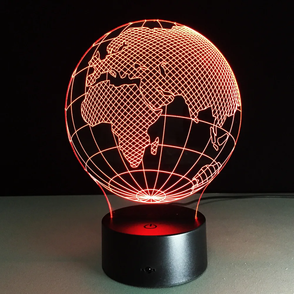 African Earth Creative 3d Light Acrylic Small 3d Nightlight Novelty