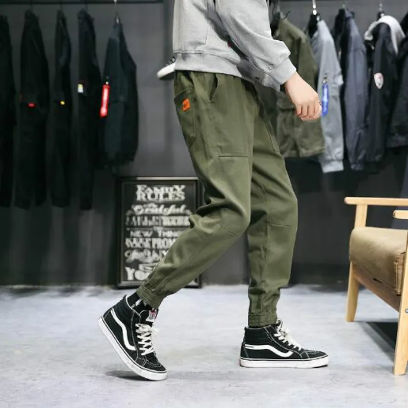 

Men's casual pants loose sweatpants boys bunches trousers overalls men