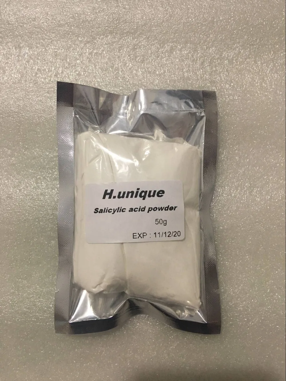 

Cosmetics 50g/100g/500g/bag Salicylic acid powder Acne Horny skin Black Coarse pores