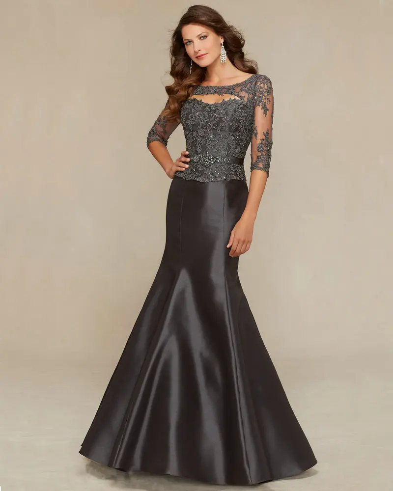 Charcoal Gray Mother Of The Bride Dresses 6