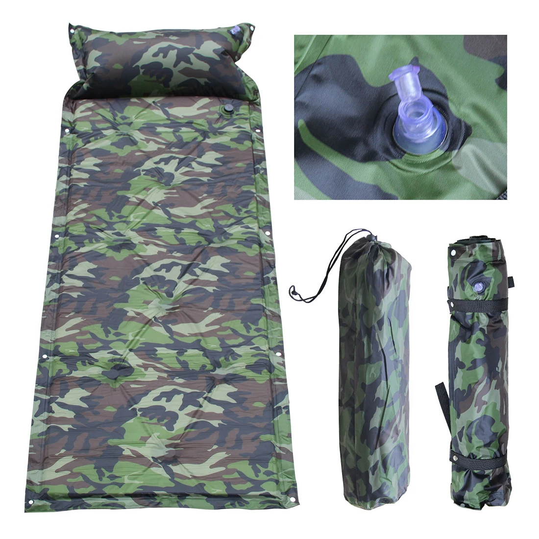 Самонадувающийся туристический рулонный коврик/коврик для спальной кровати, надувная подушка, матрас+ сумка