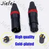 5-50 компл. Позолоченный XLR 3-контактный аудио микрофонный кабель Разъем Черный штекер + гнездо микрофонный Штекер кабель подключения XLR адаптер ► Фото 1/6