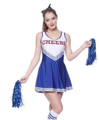 Vocole High School Musical костюм чирлидерши Cheer женское нарядное платье униформа без помпонами XS-XL - Цвет: 002