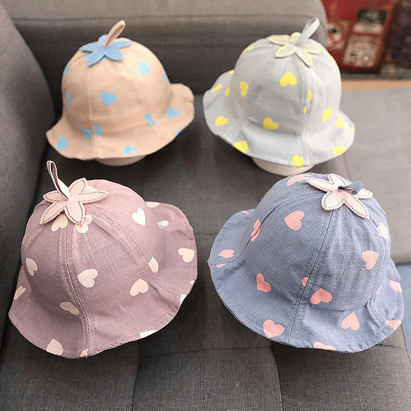 

Summer Cotton Children's Fisherman's hat Girls Sun Hat Baby Outdoors Breathable Mesh Unisex Kids Sun Hats Outdoor Beach