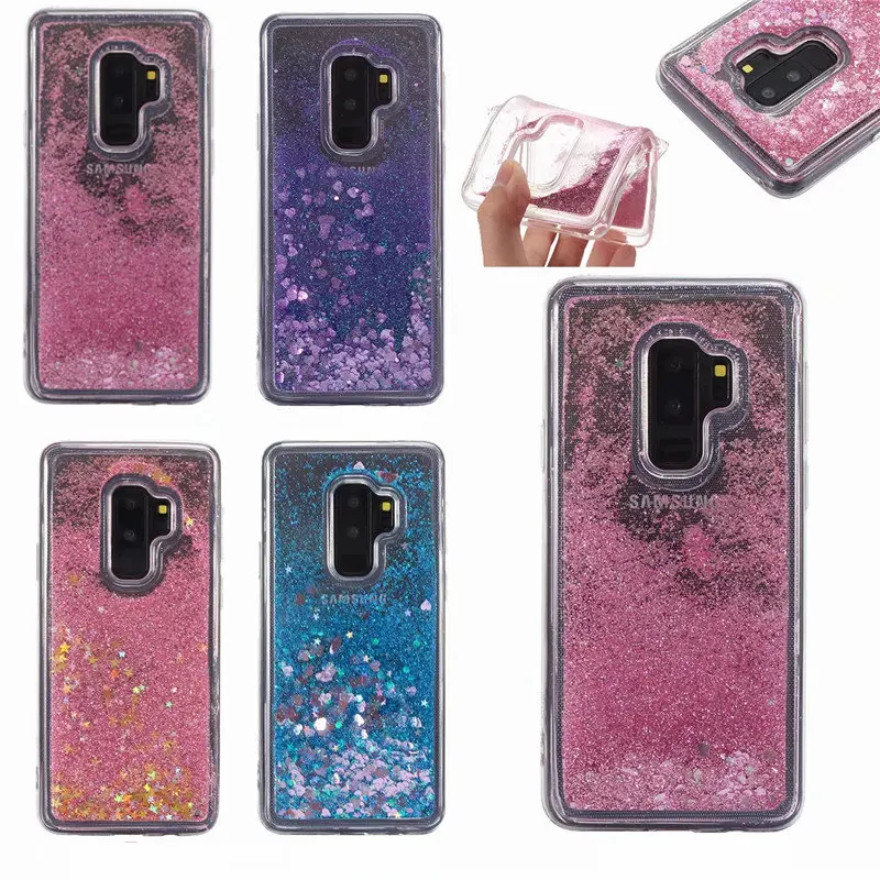 

For Samsung Galaxy J4 J6 A7 A6 A8 Plus 2018 Dynamic Liquid Bling Quicksand TPU Soft Cover For A3 A5 J3 J5 J7 2016 2017 EU Case