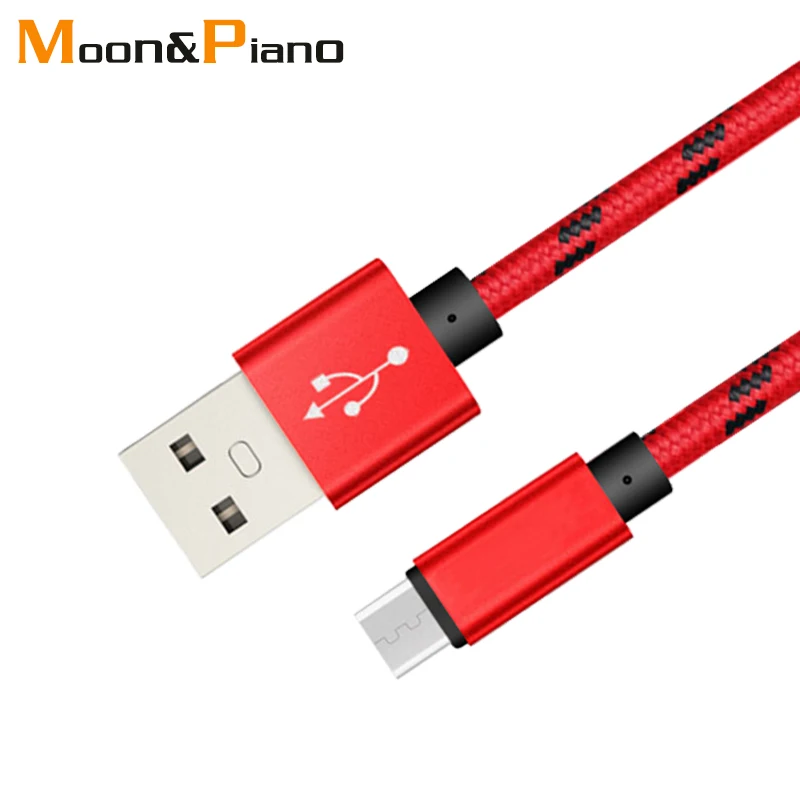 Micro USB кабель Универсальный зарядный кабель для телефонов Android синхронизации данных зарядное устройство 1 м провод 5V2A Быстрая зарядка нейлоновые кабели для передачи данных