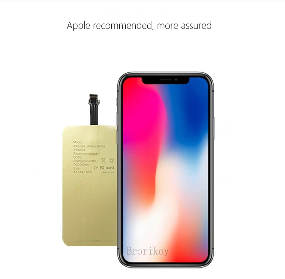 Приемник Беспроводное зарядное устройство Android универсальный Qi Стандартный Micro type-C зарядный приемник для iPhone 5 SE 6 7 Plus беспроводной адаптер