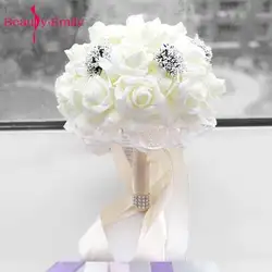 Красота Эмили 2018 свадьбы невеста держит букет, свадебные аксессуары