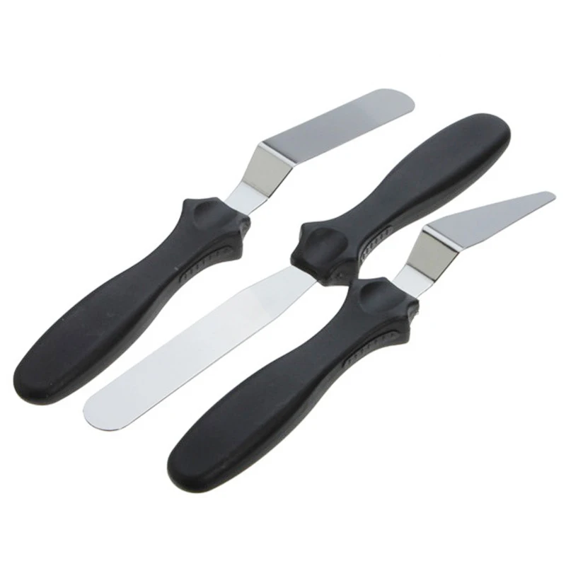 Stainless Steel Butter Spatula Food Grade Plastic Handle Smoother Icing