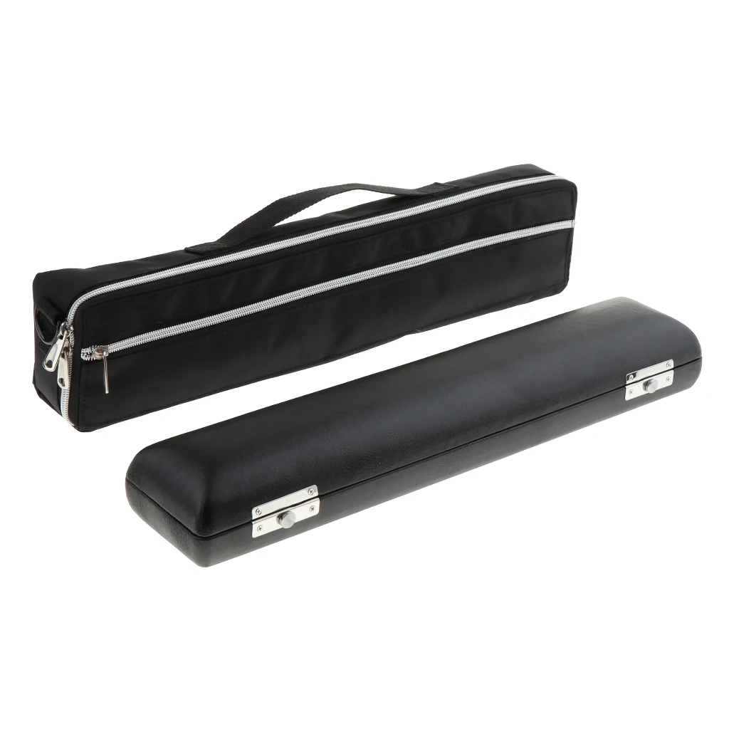 1 Piece 43cm 17 Hole Flute Carry Padded Case with Storage Gig Bag Handbag Cover Container Black for Flute Lovers