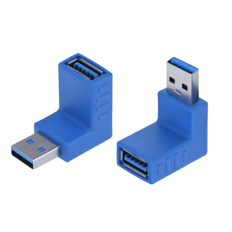 USB3.0 Male to USB3.0 Female Adapter Wire Extender Elbow Connector