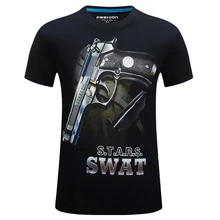 Брендовая одежда, S-6XL, 3D футболка, мужская, хит, летняя, AK47, с принтом пистолета, футболки, мужские, хлопок, повседневная, короткий рукав, футболка, Homme