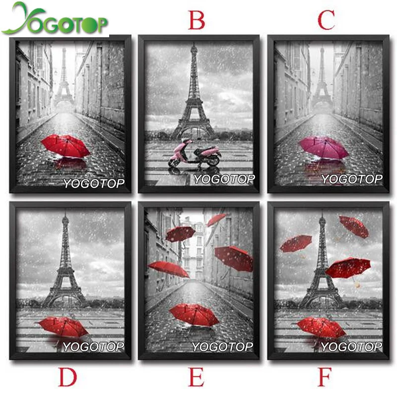 

YOGOTOP Full Diamond Embroidery Home Decor Diamonds Mosaic Painting Tower umbrella Diy Diamond Painting cross stitch craft VS554