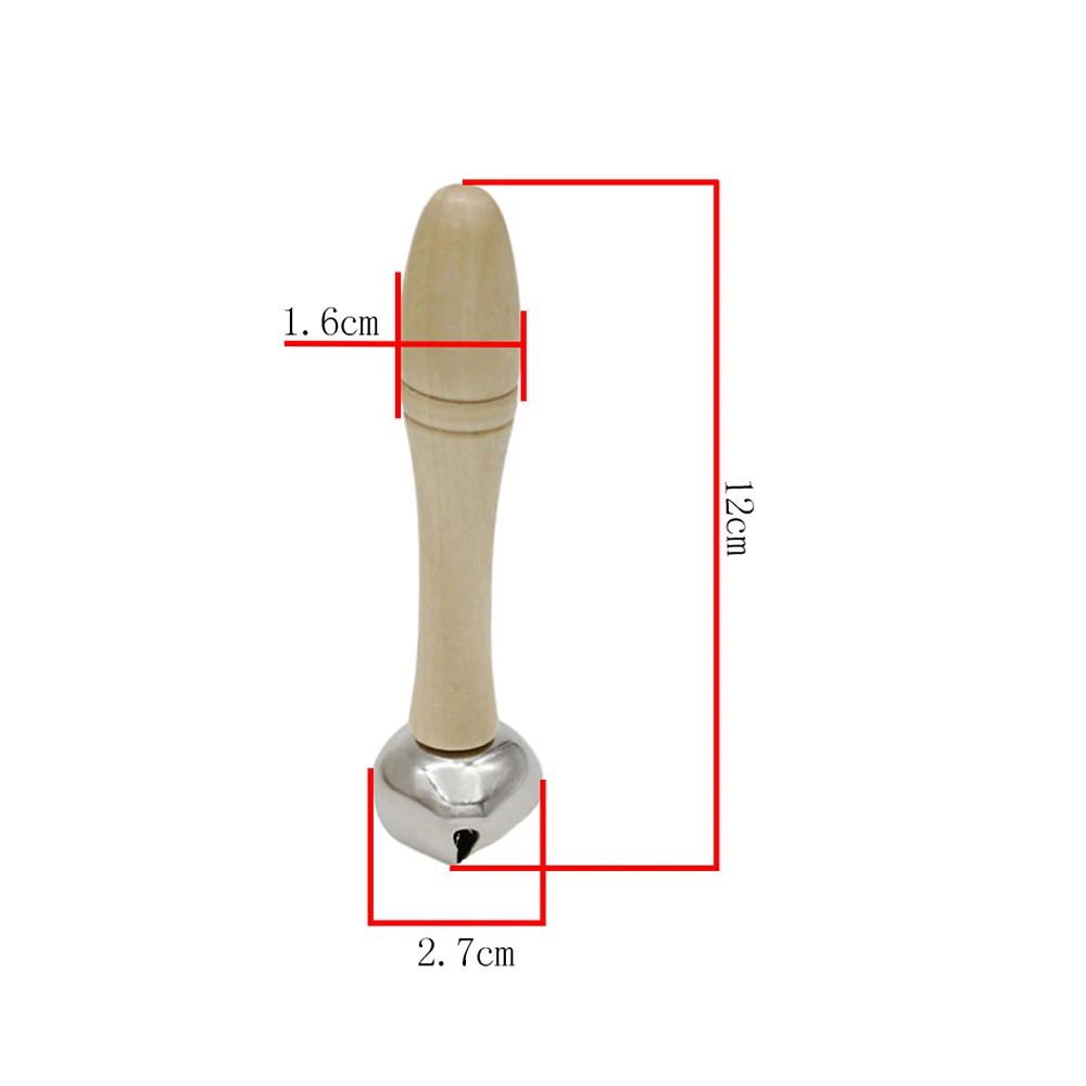 Хорошее качество один Колокольчик колокольчик с деревянной ручкой музыкальная игрушка для малышей детей