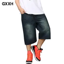 Новые мужские летние джинсы большого размера Шорты Европа и США в талии Короткие семь очков шорты размер 30-44 46