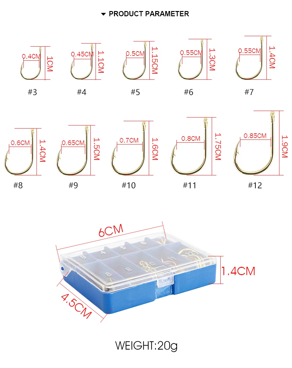 DAGEZI рыболовный крючок 100 шт./лот#3/#4/#5/#6/#7/#8/#9/#10/#11/#12 золотые колючие крючки для ловли карпа рыболовные снасти