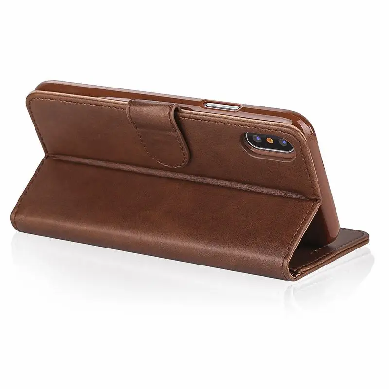 الهاتف حقيبة لهاتف أي فون 6 6 S 7 8 زائد حقيبة جلد فون 5 5 S SE X غطاء XS ماكس عالية الجودة الفاخرة المغناطيسي فليب الهاتف كوكه 6 S