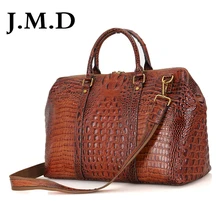 J.M.D High Quality Leather Alligator Pattern Women Handbags Dufflel Luggage Bag Fashoin Men’s Travel Bag Shoulder Bag 6003