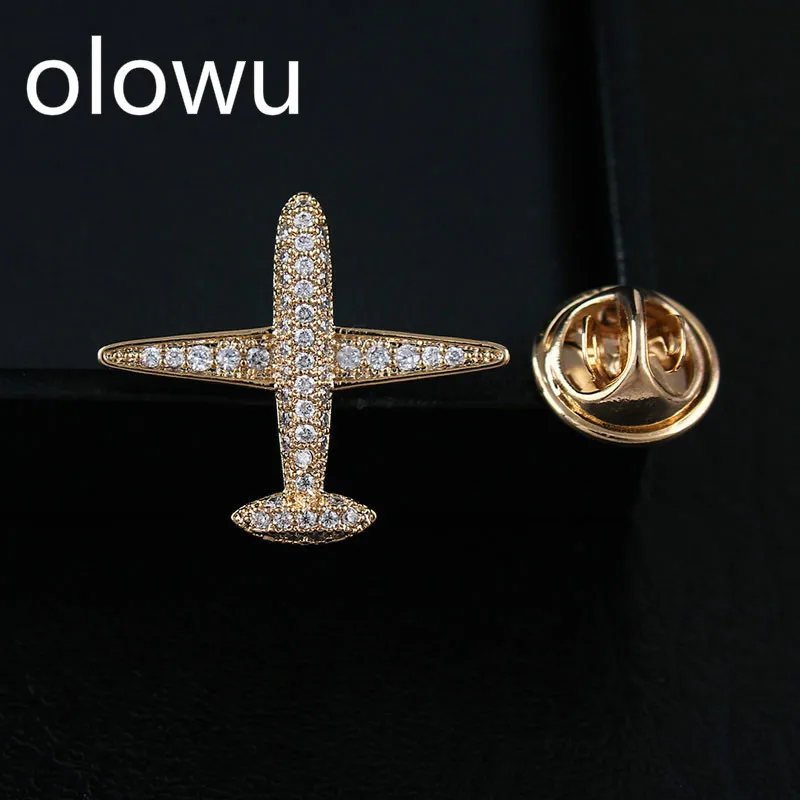 Olowu хрустальные броши подарки для женщин новый модный дизайн авиационная брошь