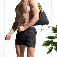Мужские пляжные шорты купальные боксеры Мужская одежда для плавания Sunga купальник Мужские спортивные тренировочные брюки быстросохнущие фитнес шорты для бега