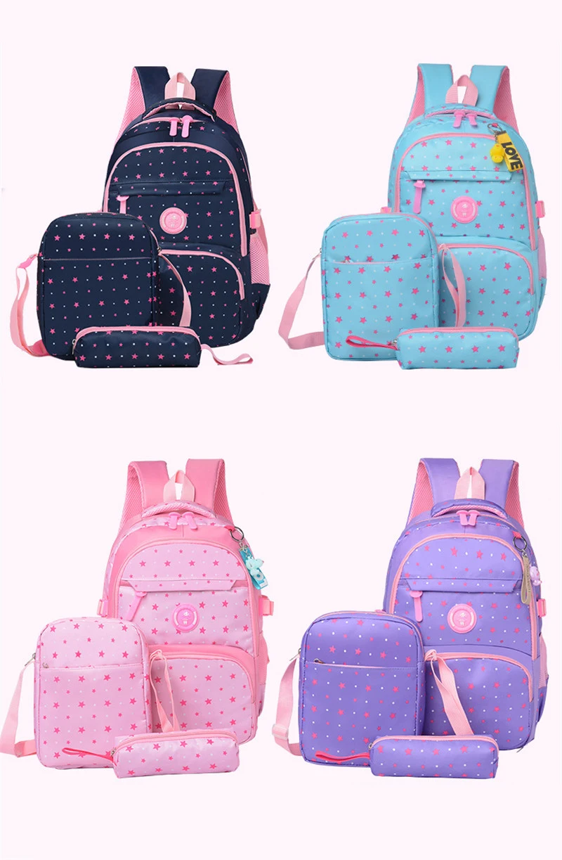 3 шт./компл. Высокое качество школьная сумка модный школьный рюкзак для подростков девочек школьные сумки детские рюкзаки mochila escolar