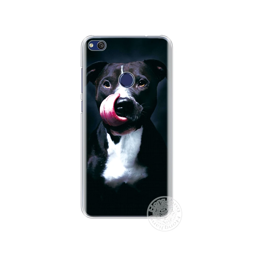 cute phone cases huawei HAMEINUO Chó Pitbull Bao Da Ốp Lưng Điện Thoại Huawei Ascend P7 P8 P9 P10 Lite Plus G8 G7 Danh Dự 5C 2017 mate 8 huawei waterproof phone case