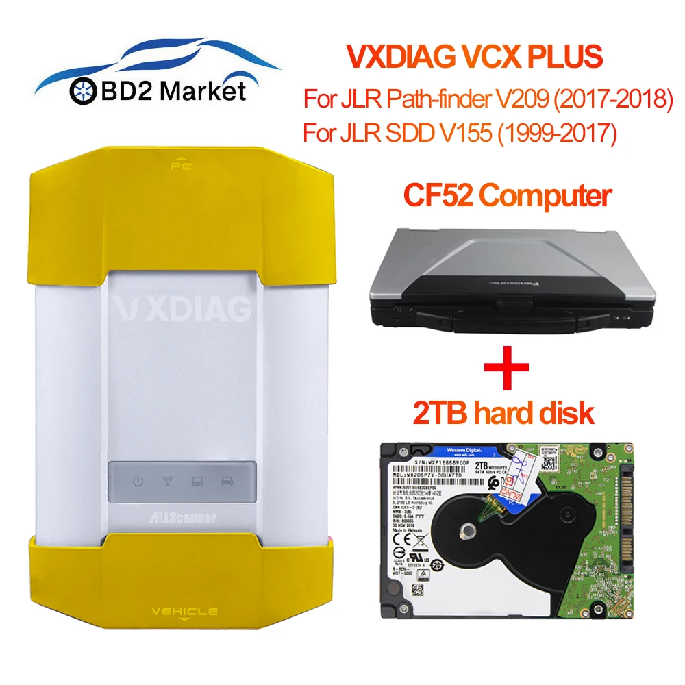 VXDIAG VCX PLUS для JLR 2в1 SDD V155 Pathfinder V209 obd2 сканер диагностический инструмент Land Rover Jaguar +
