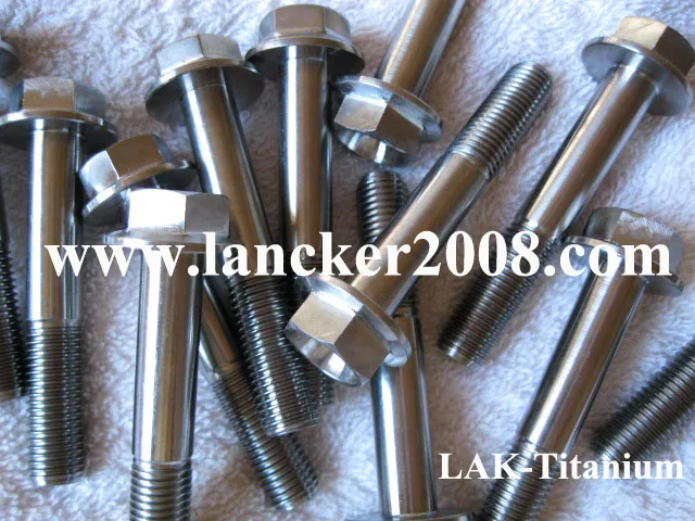

M10x105 Gr5 hexagon flanged head LAK-Titanium bolt/screw for Motor