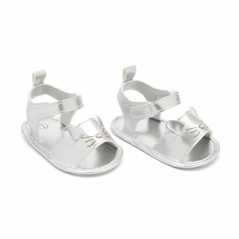 Baby Girl Sandals Newborn Baby Summer Cute Cat Soft Soled Golden Princess Fashion Infant Girl Sandals New Baby Shoes