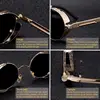 SPLOV Vintage Round Polarized Sunglasses Retro Steampunk Sun Glasses for Men Women Small Metal Circle Driving Glasses UV400 ► Photo 3/6