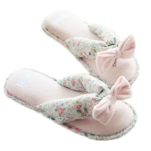 TX1010bow floral slipper (1)