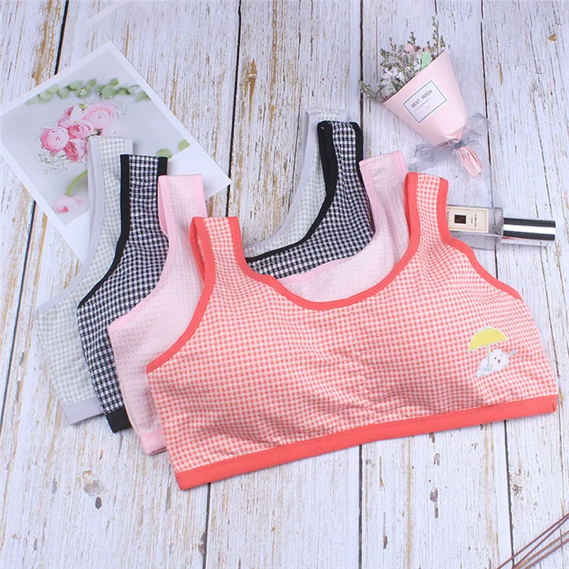 Girls cotton bra 2019 summer new Kids Girls Underwear Bra Vest Children Underclothes Sport Undies Clothes modis #4M08 (24)