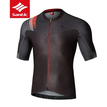 

Santic Men Prefessional Bicycle Cycling Jersey Short Sleeve Breathable MTB Mountain Road Bike Shirts Anti-Sweat Riding Jersey