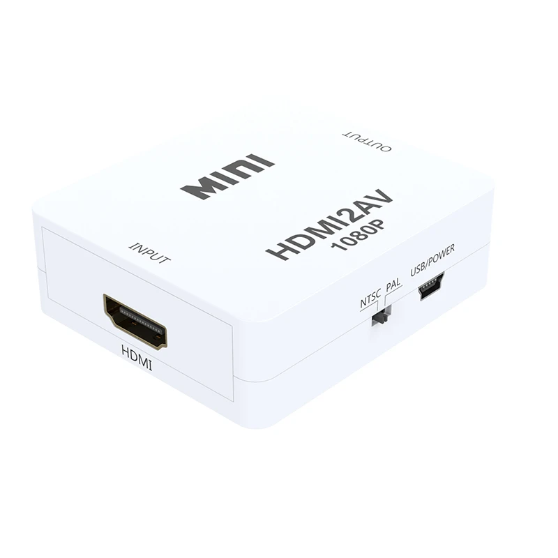 1080P HDMI в AV/RCA CVBS адаптер видео конвертер HDMI2AV адаптер конвертер коробка поддержка NTSC PAL выход HDMI в AV адаптер