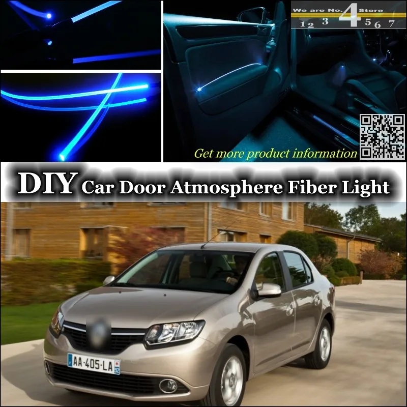 Внутренний светильник окружающей среды, настроенный атмосферный волоконно-оптический светильник s для Renault Symbol/Thalia/Citius, внутренняя дверная панель