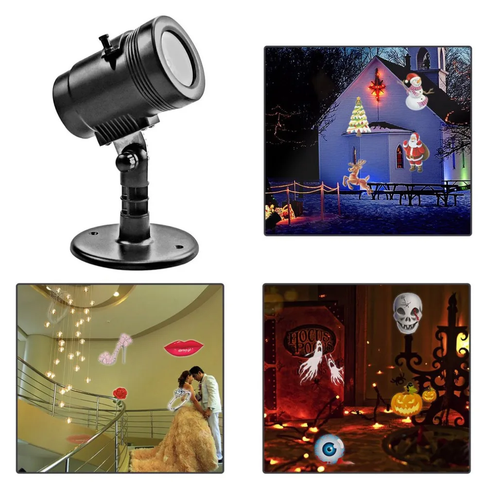 Lâmpada para Festa de Natal ao ar Luz do Gramado Icoco Filme Projetor Parede Decorativa Humor Noite Livre Indoor Casa Jardim Paisagem 1pc Led 7 Iluminação de Natal