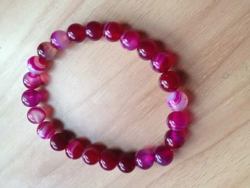 /BEAUTIFUL 8mm Pink BEADS BRACELET WITH SILVER BUDDHA - HEALING / REIKI 28% | Украшения и аксессуары