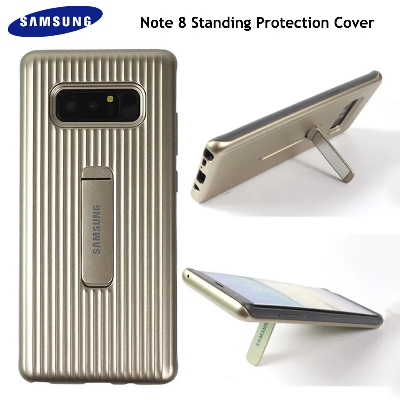 

Original Samsung Galaxy Note 8 Standing Protect Case Kickstand Mobile Phone Back Holder Cover Full Protective Fitted Case 6.3''
