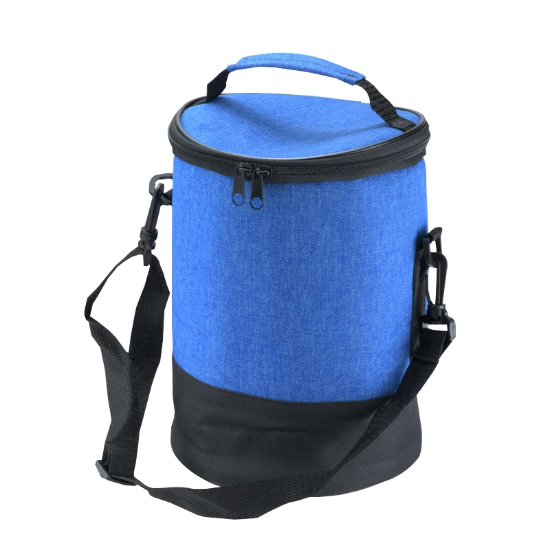 Zipper Lunch Bag Round Cooler Thermos Fruit Storage Bento Box Fresh Insulation Picnic Container