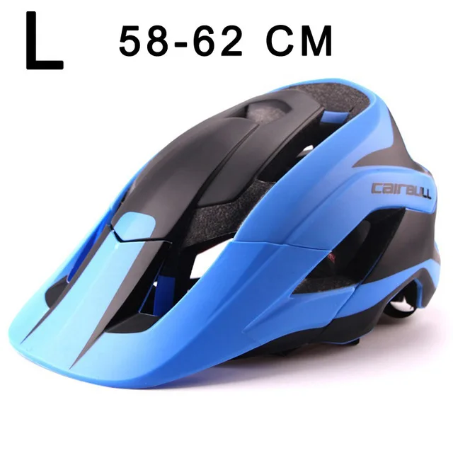 Велосипедный шлем, ультра-светильник, велосипедный шлем на холме, велосипедный шлем, EPS 13 вентиляционных отверстий, цельный, литой, велосипедный шлем для casco bicicleta - Цвет: black blue L