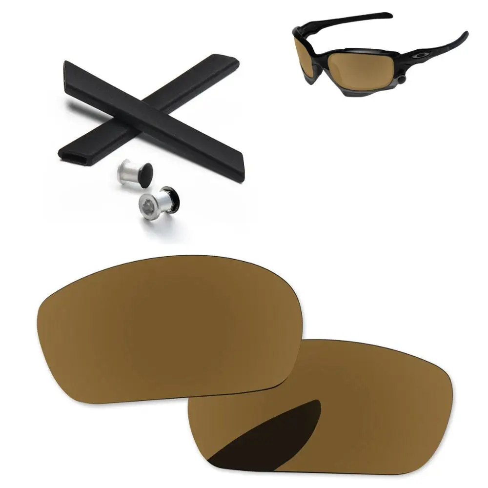 PapaViva поляризованные Сменные линзы и черные наушники и болт для аутентичных солнцезащитные очки с челюстью Рамка-несколько вариантов - Цвет линз: Bronze Golden